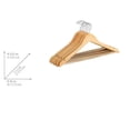 thumbnail image 2 of Shaped Hanger, 8 pcs. Wood Natural, Color, Pack of/Paquete de 1, 2 of 3