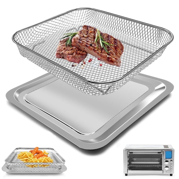 GWY Air Fryer Baking Pan Set forEmeril Lagasse Everyday 360 Air Fryer 12''×10'' Steel Non-stick Air Fryer Replacement Parts