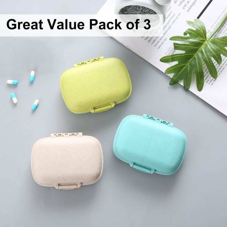 1pc Portable Moisture-proof 8-compartment Pill Box, Weekly