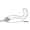 thumbnail image 4 of Collar Multicapa Collar de Plata Colgante de Moda en Capas Mujeres Doble Chica Accesorio, 4 of 8