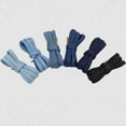 thumbnail image 6 of 1Pair Cotton Blend Denim Flat Shoelace, 0.31'' Width Shoe Laces with Metal Tips for Sneakers - 47 inch / 120CM, 6 of 8