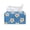 Blue Daisy Floral Print, variant on Uourmeti PU Leather Rectangular Cuboid Tissue Box Cover, Home Decor Waterproof Rectangle Tissue Box Cover for Bathroom Kitchen, Iridescent Mermaid Scales