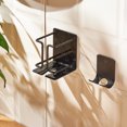 thumbnail image 5 of 1 pieza de estante de afeitar eléctrico negro, montado en la pared, perchas de afeitar autoadhesivas, práctico almacenamiento de maquinilla de afeitar eléctrica, organizador de almacenamiento de ducha de baño Rojo Verde, 5 of 5