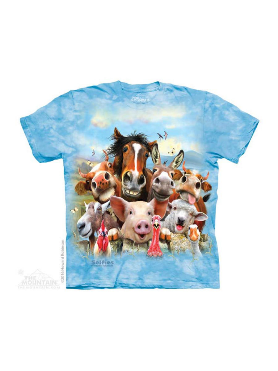 The Mountain 100% Cotton Farm Selfie Kids T-Shirt