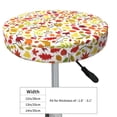 thumbnail image 4 of KLL Colorful Leaves Round Bar Chair Cushion Cover 12 inch ,Bar Stool Protector with Elastic, Soft Washable, 4 of 6