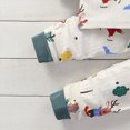 thumbnail image 5 of NOLDARES Toddler Kids Little Girls Boys Loungewear Graphics Print Pajamas Sleepwear Pjs Set,B003-Dark Green, 5 of 6