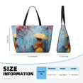 thumbnail image 4 of Fuzoiu Woman Under Blossoming Tree Print Waterproof Beach Tote Bag for Women Girls with Zipper,Sandproof Pool Swim Bag,Large Capacity Beach Travel Bag for Pool Swim Travel Everyday, 4 of 7