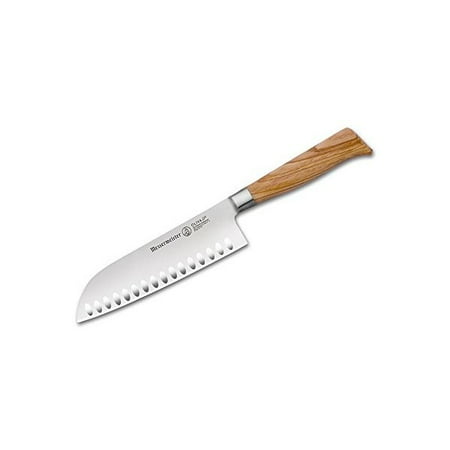 Oliva Series - Messermesiter Oliva Elite Kullenschliff Santoku Knife - 7 Inches