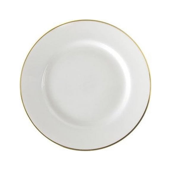 10 Strawberry Street Gold Line 6.75" Bread and Butter Plates, Set of 4, White/Gold