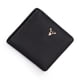 thumbnail image 2 of Qarigey Mini billetera corta y delgada para mujer, monedero con botones de ciervo, bolso suave de Color sólido, tarjetero plegable de cuero Carteras Negro, 2 of 6
