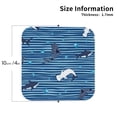 thumbnail image 2 of Naloa Sharks on White Blue Striped Coasters for Set of 4 - PU Leather Coasters, Coasters for Table Cup Tea Coffee Beer, Decorative for Kitchen Homedecor (Round), 2 of 6