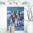 thumbnail image 1 of Design Art - Three Horses Running in Seaside, 1 of 4
