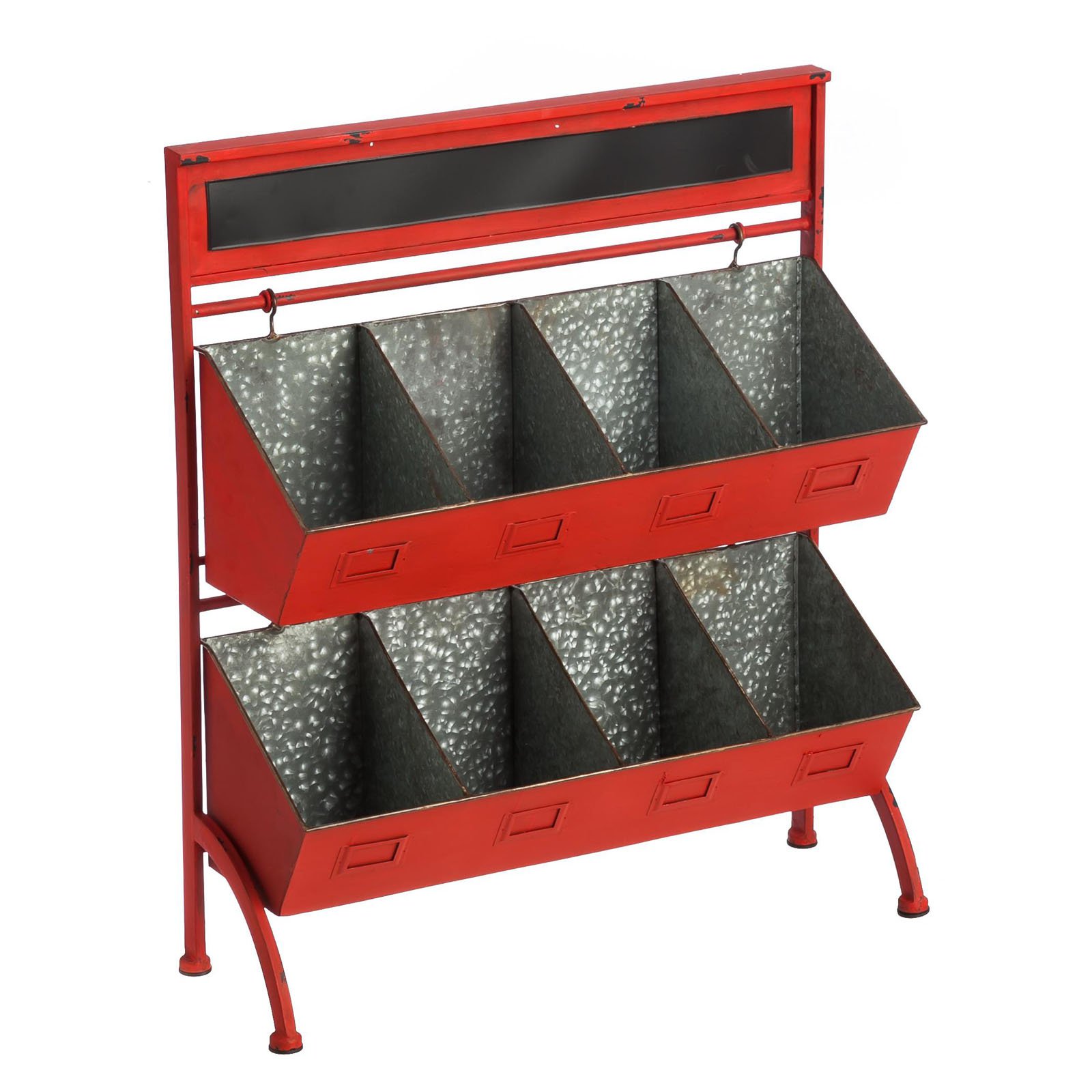 Evergreen Enterprises Metal 2Tier 8Bin Storage Unit with Chalkboard
