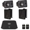 Kicker KB6000 Black Outdoor Speakers (2 pairs) with DUB 480 Watt Amplifier