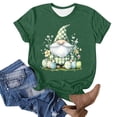 thumbnail image 4 of VBTAPA Women's Cute Easter Shirts Funny Bunny Eggs Print Short Sleeve T-Shirt Casual Loose Blouse Tops Clearance Sale Green L, 4 of 5