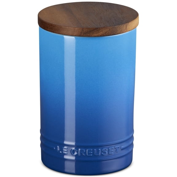 Stoneware Signature Canister with Wood Lid