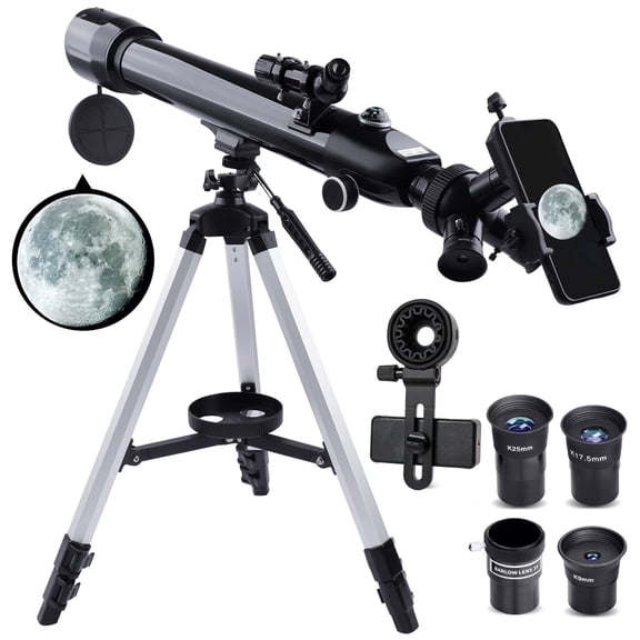 HUTACT Telescope for Adults with 3 Rotatable Eyepieces, 700mm HD High Powered Astronomy Telescope, 70mm Large Aperture Telescope for Stargazing & Moon Viewing, Outdoor Scenery Watching
