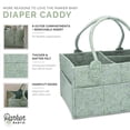 thumbnail image 2 of Parker Baby Co. Felt Diaper Caddy - Large Nursery Organizer with Removable Dividers - Sage Green, 2 of 10