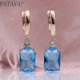 thumbnail image 2 of PATAYA Square Dark Blue Long Earrings Women Wedding Jewelry Hollow Multicolor Dangle Earring, 2 of 4