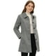 thumbnail image 1 of Abrigo de invierno para mujer Cuello de piel sintética Abrigo largo cálido Gris L, 1 of 6