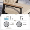 thumbnail image 5 of Sophia & William 7-Piece Outdoor Patio Dining Set Swivel Metal Wicker Chairs and Steel Round Table, 5 of 11