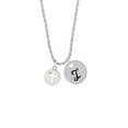 thumbnail image 2 of Delight Jewelry Silvertone Cross Silhouette Silvertone Script Initial Disc - I - Charm Necklace, 20"+3", 2 of 4