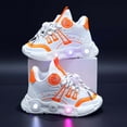 thumbnail image 2 of Karoyedx Light Up Shoes for Girls Toddler Light Up Shoes Boys Kids Light Up Flashing Sneakers Boys Girls Athletic Shoes with Strap Fashionable Cute Girls Shoes White Size,8.5, 2 of 9