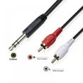 thumbnail image 2 of AMERTEER 6.35 Metet Double RCA Stereo Sound Frequency Adapter Y Dispenser RCA Cable, 2 of 6