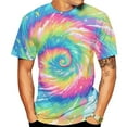 thumbnail image 2 of Big and Tall Shirts for Men Tie Dye Colorful T Shirt Novelty Tie Dye Style Short Sleeve Spiral Stripe Print Big & Tall Shirts for Men Tee Fashion Tuxedo T Maternity Pack And 3XL, 2 of 4