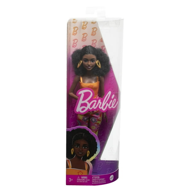 Barbie Doll, Kids Toys, Curly Black Hair and Petite Body Type, Fashionistas, Y2K-Style Clothes and Accessories Barbie -