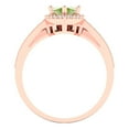 thumbnail image 4 of Clara Pucci 18K Rose Gold Marquise Cut 2Ct Natural Peridot Engagement Ring + Matching Band - Luxury Box Included, 4 of 7
