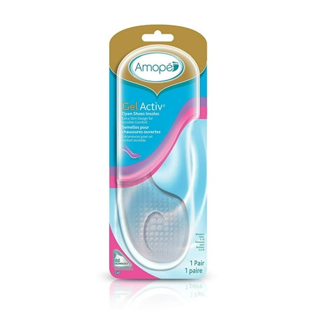 Amope GelActiv Open Shoes Insoles for Women, 1 pair, Size