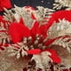 thumbnail image 5 of Decoraciones de flores con purpurina, cabezas de flores en polvo con purpurina de 14cm para decoración de árbol de Navidad, 5 of 8