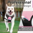 thumbnail image 3 of Dog Harness for Large Dogs, No Pull Service Vest with Reflective Strips and Control Handle, Adjustable and Comfortable for Easy Walking, No Choke Pet Harness with 2 Metal Rings, Pink, L, 3 of 9