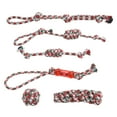thumbnail image 2 of Juguetes de cuerda para masticar para perros, 6 piezas de cuerda de algodón para mascotas, juguete de cuerda para perros de Navidad, juguetes para masticar para cachorros, funcionamiento suave Jadeshay  A, 2 of 8