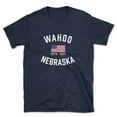 thumbnail image 1 of Wahoo Nebraska Patriot Men's Cotton T-Shirt, 1 of 1