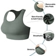 thumbnail image 3 of QRIC Women Racerback Sports Bras High Impact Wireless Workout Gym Activewear Bra Hollow Out Style Crop Tops, 3 of 6