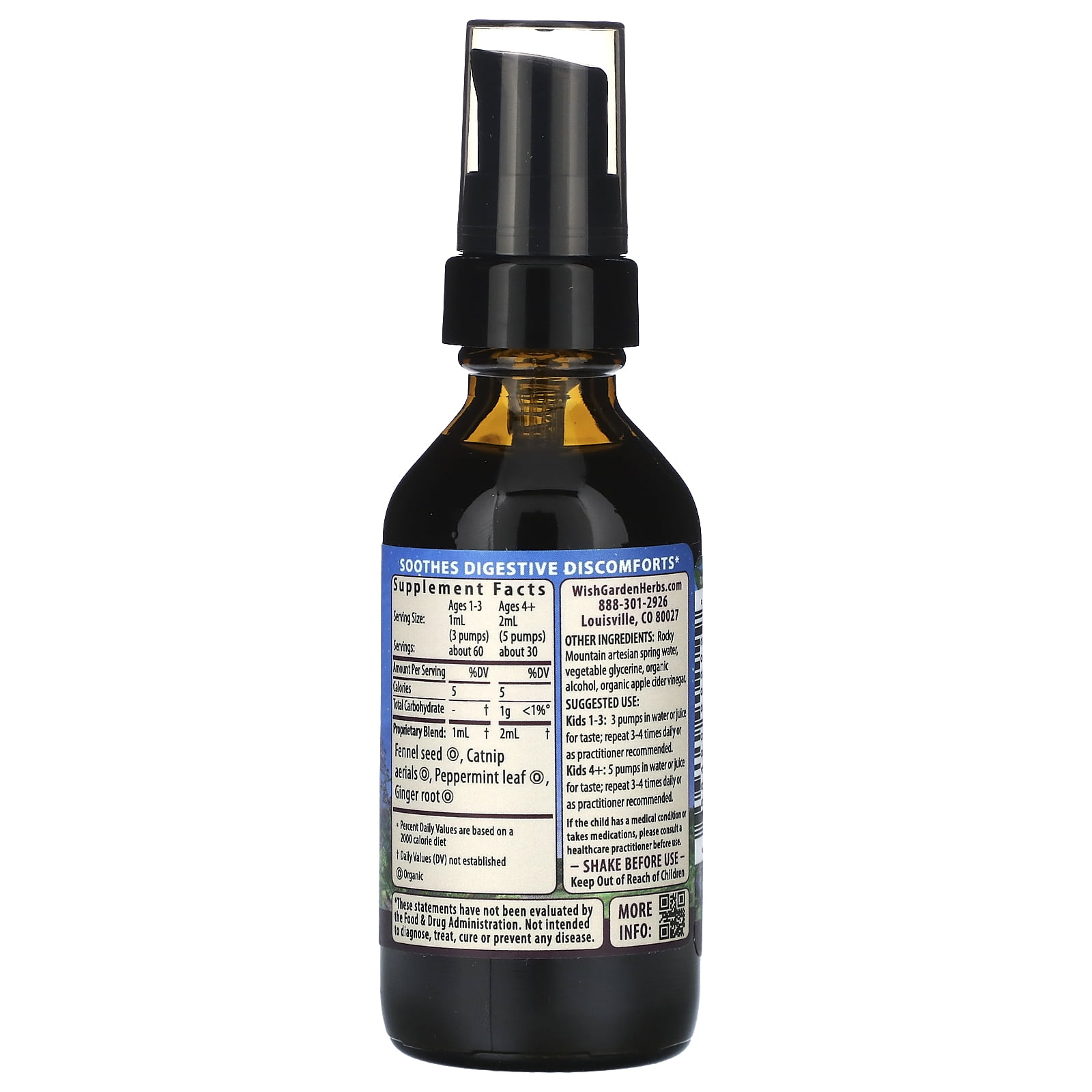 WishGarden Herbs Kids, Digestive Rescue GI Normalizer, 2 fl oz (59 ml)