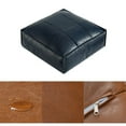 thumbnail image 6 of hengtong Soft PU Leather Pouf Handmade Ottoman Pouf Square Floor Cushion Ottoman Navy, 6 of 9