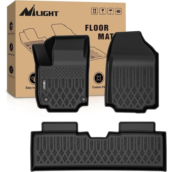 Nilight TPE Floor Mats for Chevy Equinox GMC Terrain (Fuel Model Only) 2025 All Weather Custom Fit Heavy Duty Floor Liners