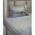 thumbnail image 2 of Ambesonne Colorful Fitted & Top Sheet Set with Sham, Harbor Boats and Birds, Multicolor, 2 of 4