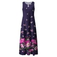 thumbnail image 4 of EQWLJWE Robes d'Été pour Femmes 2023 Robe Longue Sans Manches à Col Rond avec Poche Imprimée Grande Robe d'Été pour Femmes 2023, 4 of 5