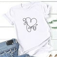 thumbnail image 7 of Fesfesfes Womens Tshirts Graphic Women's Valentine's Day Printed Short Sleeved Round Neck T-shirt Tops Shirts for Women S(US:4), 7 of 7