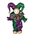thumbnail image 4 of Manualidades de muñeco payaso delicado de 7 pulgadas que puede sentarse y pararse. Brazos y piernas flexibles. violeta verde, 4 of 9