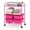 Pink, variant on Rolling Storage Cart with 4 Drawers - Utility Cart on Wheels w/2 Shelves & Metal Frame, Paper Scrapbook File Organizer for Home Office School Classroom, Movable Art Cart (White)