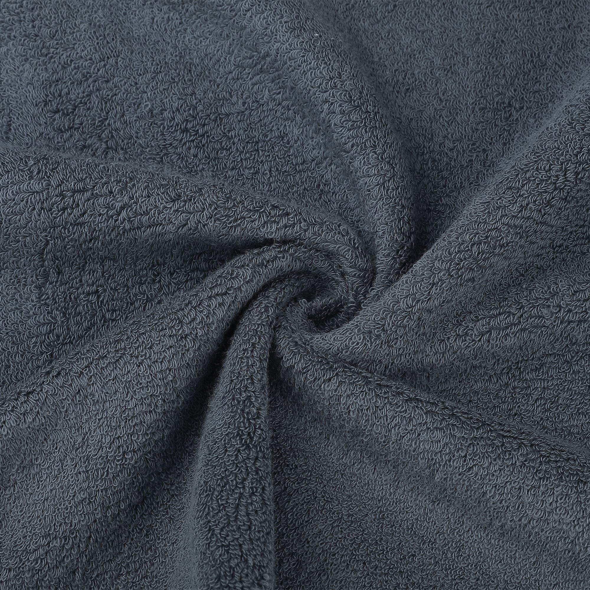 Unique Bargains Cotton Striped 2 Pc Hand Towel Highly Absorbent Dark Grey