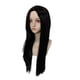 thumbnail image 3 of Peluca ajustable larga, negra y lisa para disfraz de Halloween. Peluca para niña, ideal para fiestas de cosplay., 3 of 7
