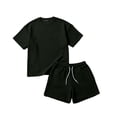 thumbnail image 5 of Outfits Casual Shirt And Shorts Set Men's Solid Color T-Shirt Short Sleeve And Drawstring Elastic Waist Shorts Casual Set Suit Black Xxxl, 5 of 5