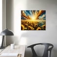 thumbnail image 4 of JRXY DB2975 Sunflower Wall Art Flower Wall Art Sunset Rustic Pictures Canvas Print Painting Framed and Stretched Ready to Hang for Living Room Bedroom Office 16x12in, 4 of 6