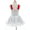 thumbnail image 4 of TiaoBug Girls Sequined Faux Fur Tutu Dress Christmas Ballet Dance Leotard Dancewear White 16, 4 of 7